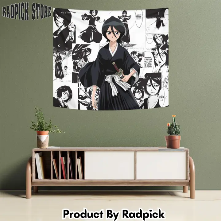 Rukia kuchiki tapestry custom bleach anime manga room wall decor  rp5943287